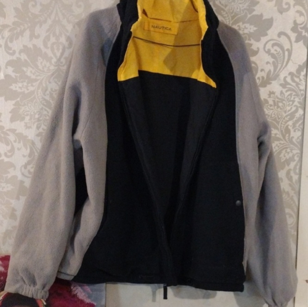Nautica Two-Tone Yellow and Black Windbreaker - Picture 5 of 5